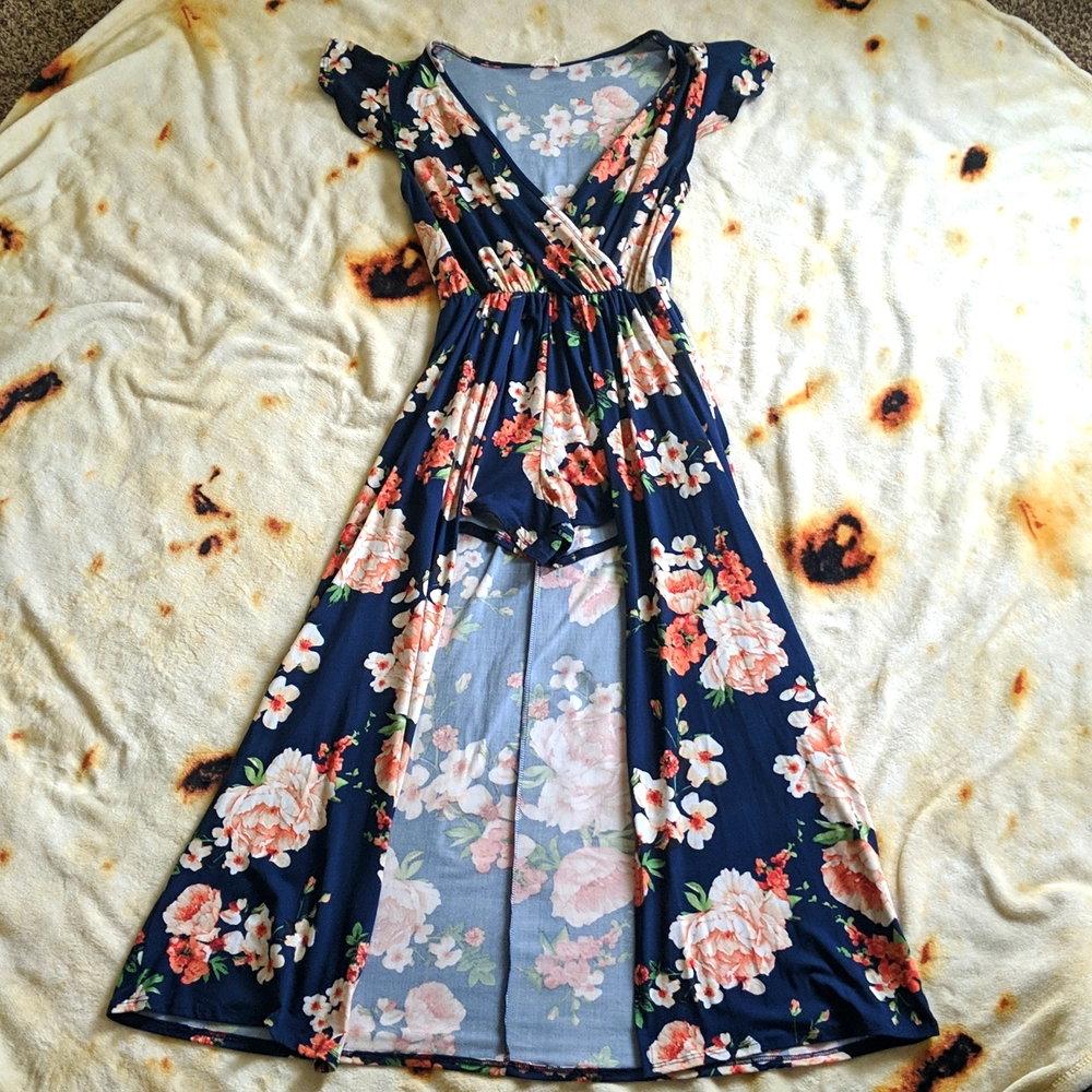 Caution To The Wind, Long Romper Dress
